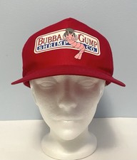 Vintage Bubba Gump Shrimp Adjustable Red Hat Forrest Gump Movie Promo Cap