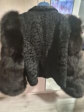 Astrakhan fur and black polar