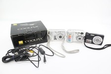 Assorted Nikon Coolpix Digital Compact Cameras Working x 3