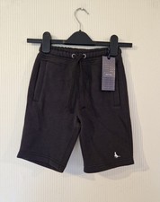 Jack Wills Kids Balmore Fleece Shorts Black with Side Pockets Size 7-8 Years