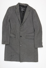 Zara Men Grey Mid-Length Coat