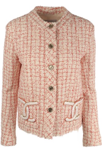Chanel pink 2024 wool jacket - chanel,