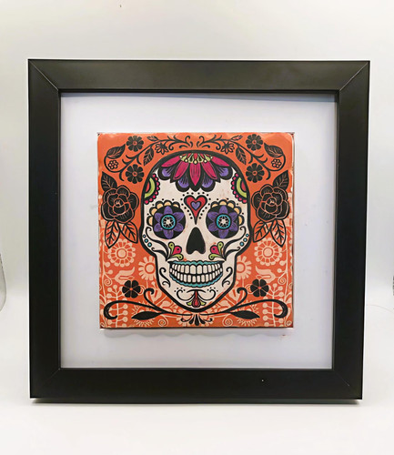 Framed orange talavera cm - orange,