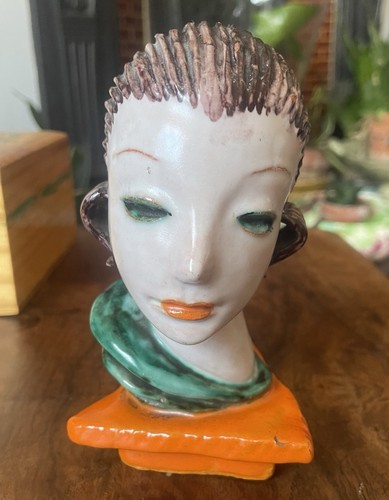 Goldscheider art deco bust - art,