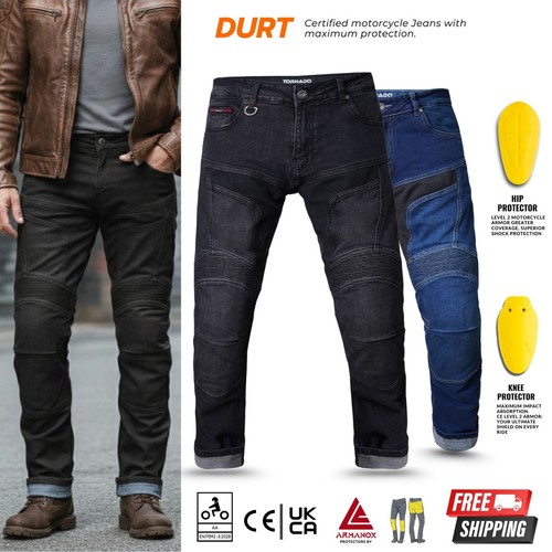 Men motorcycle jeans black - motorcycle,