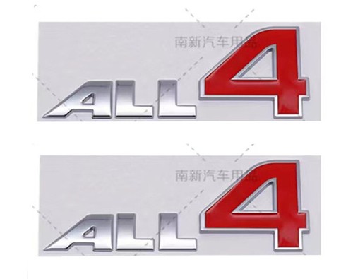 2pcs chrome all4 letters - chrome,