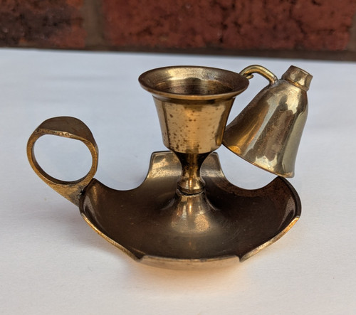 Vintage brass chamber stick - vintage,