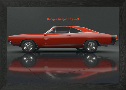 Dodge charger 1969 framed - rt,
