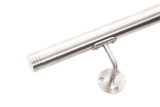 Handrail Stair Rail Stainless Steel 304 with Round Brackets and 3 Grooved Ends