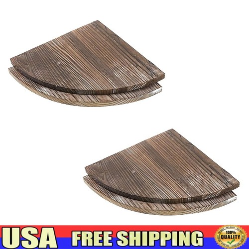 Rustic floating corner shelves - rustic,