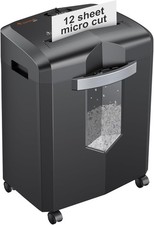 Bonsaii 12-Sheet Micro Cut Paper Shredder, Heavy Duty Shredder for Home Offic...