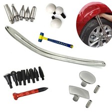 Car Paintless Dent Removal Kit, Auto Fender Damage Repair Big Curved Rod Crowbar