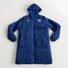 NEW Scotland Rugby Macron Long Padded Jacket XL – Official Teamwear – Navy Coat