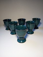 Denby Greenwich Green Stoneware Egg Cups x 6