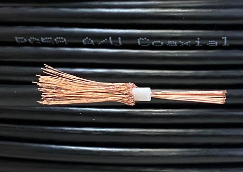 15m copper black rg58 - copper,