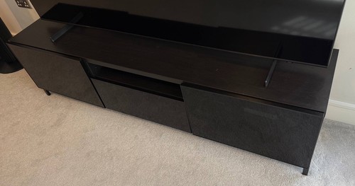 Ikea black unit 180cm - tv,