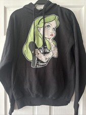 Alice in Wonderland Tattoo Green Hair Jack Daniels Hoodie XL RARE