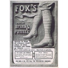 FOX BROS Patent Spiral Puttees - Edwardian Advertisement 1905