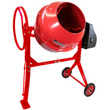 Electric Cement Mixer 180L Litre 650W Concrete Drum Mortar Plaster with Wheels