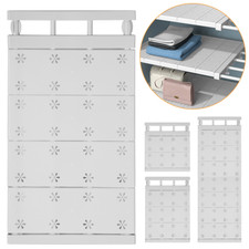Adjustable Extendable Closet Cupboard Storage Organizer Shelf Divider Rack White