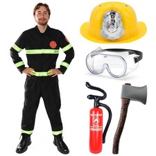 Adults Fireman Costume Fancy