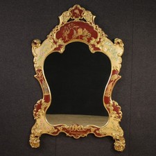 Great Venetian mirror furniture frame chinoiserie lacquered 20th century