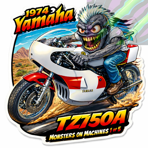 1974 yamaha tz750a 9x9cm - 1974,