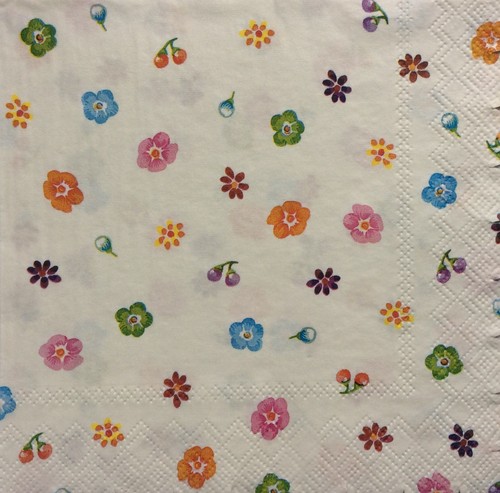 Floral paper napkins for - x2,