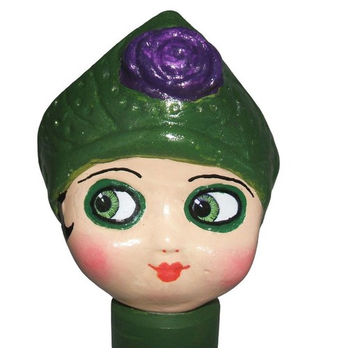 Chalkware flapper head - chalkware,