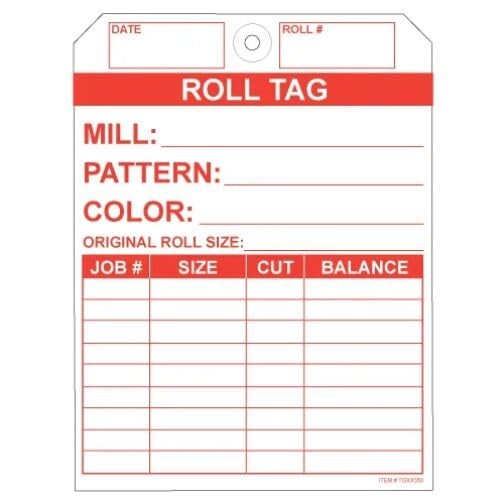 100 carpet roll tags - 100, tags,