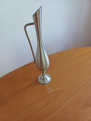 Single stem rose vase pewter - single,