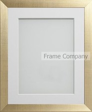 Gold Picture Photo Frames Simpson Range Modern Shiny frame & Card Mount Display