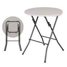 60cm Round Folding Heavy Duty Outdoor Trestle Garden Table MND