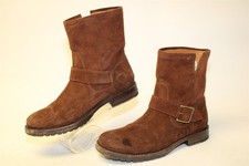 Frye Natalie Short Engineer Womens Size 7 B Brown Suede Pull On Boots 3478511BRN