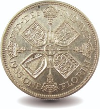 1935 Silver George V Florin
