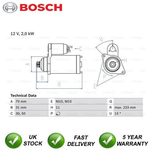 Starter motor bosch fits - starter,