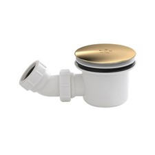 Brushed Brass Gold Basin Bath Filler Tap Waste Clicker Plug Solid Brass Premium