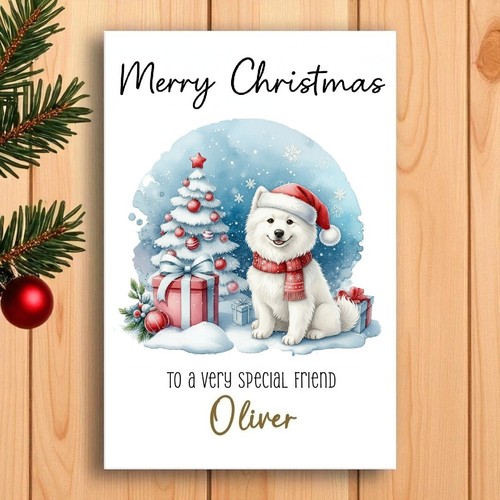 Personalised samoyed christmas - samoyed,