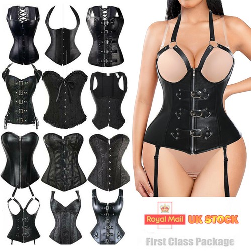 Women gothic black boned waist - women,