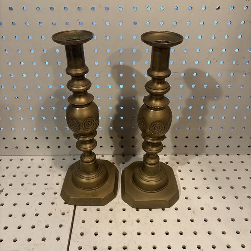 Pair large brass - of,