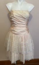 VTG 80s Handmade Pink Lace