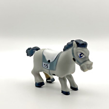 Working Horses for Vintage SilverLit Horse Racing Game, Blue, Tan, Brown, Grey