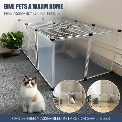 Clear plastic panels pet fence - panels,