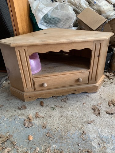 Corner wooden stand - wooden, unit