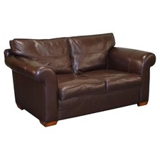 VINTAGE DURESTA BROWN LEATHER TWO TO THREE SEAT SOFA