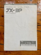 Roland JX-3P Synthesizer Original Owner's Manual + Midi Chart c.June 1984