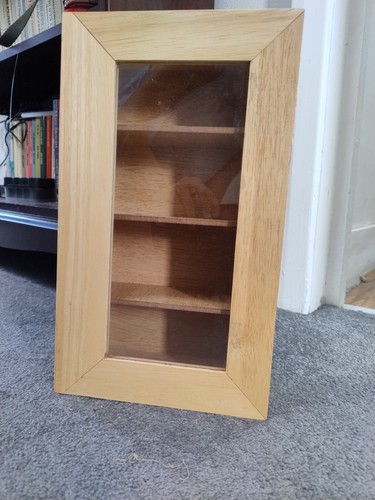 Small wooden display cabinet - display,
