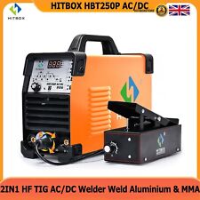 HITBOX 200AMP Aluminum HF TIG AC DC TIG Welding Machine TIG Welder W/Foot Pedal