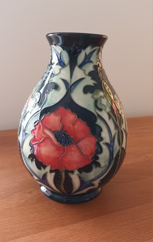 Moorcroft poppy thistle vase - moorcroft,