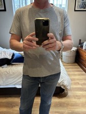 Replay Men's Short Sleeve T-Shirt Grey Large Crew Neck